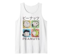 Peanuts Tokyo Snoopy Charlie Brown Manga Retro Art Pop de los 90 Camiseta sin Mangas