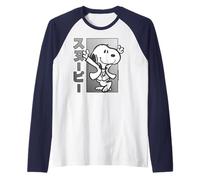 Peanuts Tokyo Snoopy Dancing Japón Pet Lovers Retro 90s 70s Camiseta Manga Raglan
