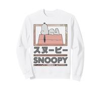 Peanuts Tokyo Snoopy Dog House Japón Fun Kanji LOL 90s Retro Sudadera