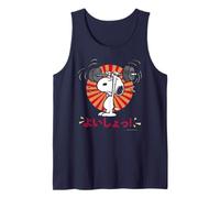 Peanuts Tokyo Snoopy Entrenamiento Japón Sunrise Comic Gym Manga Camiseta sin Mangas
