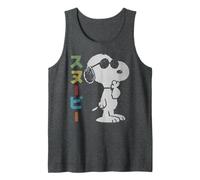 Peanuts Tokyo Snoopy Joe Cool Vintage Comic Manga Japonés Camiseta sin Mangas
