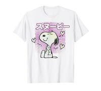 Peanuts Tokyo Snoopy Love Hearts Vintage Japón BFF VHS Kanji Camiseta