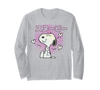 Peanuts Tokyo Snoopy Love Hearts Vintage Japón BFF VHS Kanji Manga Larga