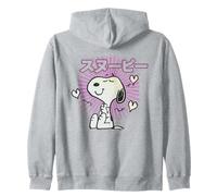 Peanuts Tokyo Snoopy Love Hearts Vintage Japón VHS BFF Kanji Sudadera con Capucha