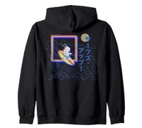 Peanuts Tokyo Snoopy Surfs Up Japón Vintage Kanji Glitch VHS Sudadera con Capucha