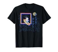Peanuts Tokyo Snoopy Surfs Up Japón Vintage Kanji VHS Glitch Camiseta