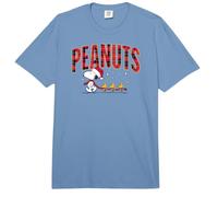 Peanuts - Vacaciones - Peanuts Plaid Snoopy y Woodstock Comfort Colors Adult Heavyweight T-Shirt