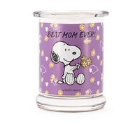Peanuts Vela perfumada en tarro de cristal, vela perfumada Best Mom Ever, regalos para mamá, vela aromática afrutada, decoración para el hogar, vela en vaso con alta duración de combustión de hasta 50