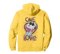 Peanuts Vintage Snoopy Joe Cool One Love Glitch San Valentín Sudadera con Capucha