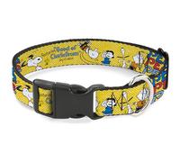 Peanuts Worldwide LLC Collar para Mascotas, Collar de Perro, Hebilla de plástico, Banda de Cacahuetes con Buenas Poses de OL Charlie Brown, Amarillo, 11 a 16.5 Pulgadas 1.0 Pulgadas de Ancho