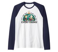 Peanuts Xmas Charlie Sally Brown Presenta Sparkle Big Kid Camiseta Manga Raglan