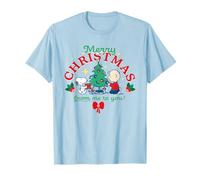 Peanuts Xmas Snoopy Charlie Brown Merry Lights Amistad Camiseta