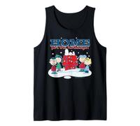 Peanuts Xmas Snoopy Charlie Sally Lucy Holiday Fun Casa para Perros Camiseta sin Mangas