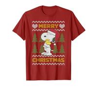 Peanuts Xmas Snoopy Woodstock Feo Retro Navidad Vintage Camiseta