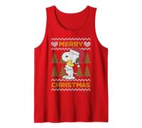 Peanuts Xmas Snoopy Woodstock Feo Retro Navidad Vintage Camiseta sin Mangas
