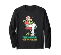 Peanuts Xmas Snoopy Woodstock Peppermint Holiday Epic Retro Manga Larga