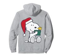 Peanuts Xmas Woodstock Snoopy Retro Friends Vintage años 90 80 Sudadera con Capucha, Unisex para Adultos, Gris Jaspeado, L