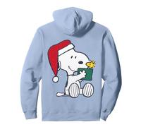 Peanuts Xmas Woodstock Snoopy Retro Friends Vintage años 90 80 Sudadera con Capucha, Unisex para Adultos, Azul Polvoriento, XXL