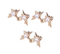 Pearas De Estrellas Cruzadas Apriete La Cintura Para Los Pantalones Button Cinching Botón Broche Broche Clip Fitness Clip Pin 3/6pcs Afectador De