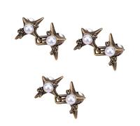 Pearas De Estrellas Cruzadas Apriete La Cintura Para Los Pantalones Button Cinching Botón Broche Broche Clip Fitness Clip Pin 3/6pcs Afectador De