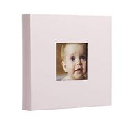 Pearhead Álbum de fotos, regalo de recuerdo para bebé, bautizo o bautizo, 50 páginas, gris con lunares blancos