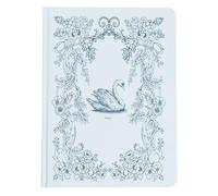 Pearhead Blue Swan - Diario de tapa dura - Cuaderno minimalista de 6 x 8 pulgadas, 200 páginas a rayas para escribir y escribir en diario