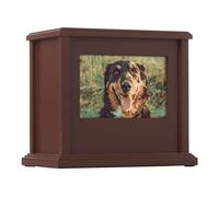 Pearhead Caja de Memoria Personalizada para Perro o Gato, urna para Mascotas, Espresso (89007)