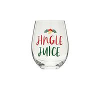 Pearhead Copa de vino Jingle Juice, copa de vino de Navidad, regalos de vacaciones para mamá, decoración navideña del hogar, copa de vino sin tallo para las vacaciones