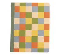 Pearhead Cuaderno de composición de bloques de color: rayado universitario, 160 páginas, 7.5 x 9.75 pulgadas, papel liso de 80 g/m², diario retro con patrón de tablero de ajedrez para escuela, oficina