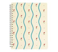 Pearhead Cuaderno floral en espiral de tapa dura, diario de 8 x 10 pulgadas con páginas perforadas, 200 páginas a rayas para tomar notas, diario y planificar