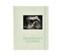 Pearhead Little Bundle of Joy - Diario de embarazo, libro de recuerdos de embarazo con foto de ecografía, rastreador de hitos del primer al tercer trimestre, hoja verde salvia