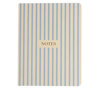 Pearhead Diario de tapa dura a rayas color crema y azul, elegante cuaderno de rayas universitarias de 6 x 8, 200 páginas a rayas para trabajo y estudio