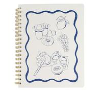 Pearhead Euro Breakfast - Cuaderno de espiral de tapa dura, 8 x 10 pulgadas, diario rayado universitario con páginas perforadas, 200 páginas para planificación, trabajo y escuela