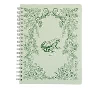 Pearhead Frog Toile - Cuaderno de espiral de tapa dura, elegante diario de 8 x 10 pulgadas, 200 páginas a rayas para escribir, escuela y trabajo