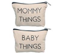 Pearhead Juego de Bolsas de Lona para mamá y bebé, Fundas de Viaje a Juego, Funda de Viaje para mamá, Funda de Viaje para bebé