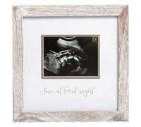 Pearhead Marco de fotos rústico con sonograma, marco de fotos de recuerdo de bebé a primera vista, decoración de guardería neutra de género, accesorio para el día de la madre