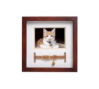 Pearhead Pawprint Keepsake, Madera y Clase estándar, Marco de Recuerdo para Collar de Mascotas, Color Espresso