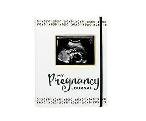 Pearhead My Pregnancy Journal, libro de recuerdos de embarazo, recuerdos de hitos del embarazo y álbum de fotos, género neutro para bebé niña o niño