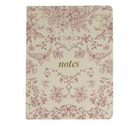 Pearhead Red Toile - Diario de tapa dura, cuaderno vintage de 6 x 8 pulgadas, 200 páginas a rayas para notas y diario