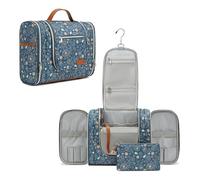 Pearl Angeli Neceser grande para mujer, neceser para colgar, A4-azul Paisley Flores, Neceser