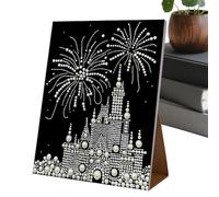 Pearl Art Craft for Adults - 40 x 30 x 1,5 cm 3D Handmade Elegants Castles Home Decor,Pearl Beaded Art Kit,for Indoor Home Room Apartment Dormitory Hotel Restaurant Party Holiday Vacation