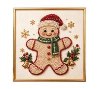 Pearl Art Kit Christmas Rhinestones Craft Window Decor with Frame