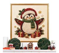 Pearl Art Kits for Adults - Christmas Gems Craft Wall Decor with Frame | Bead Painting | for Holiday Party Workplace Dorm Window Kitchen Living Room Home