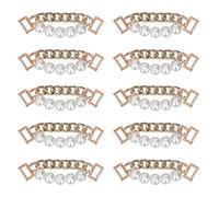 Pearl Bag Chain 10pcs | Metal Clasp Polishing Process for Color - Fast Shine | Synthetic Pearl Strap for Phone Cases/Keychains/Shoes | Decorative Craft Accessories (XKspltzz)