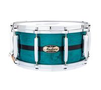 Pearl Caja 14 X 6.5" Master Maple Pure Mp4 - Custom Aqua Turquoise Stripe Pearl