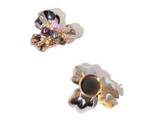 Pearl Crystal Cufflinks For Shirt Sleeve Clip-on Decor Sewing Accessories para manualidades, bodas(A)