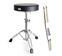 Pearl D-790 - Taburete redondo para batería (incluye baquetas keepdrum)
