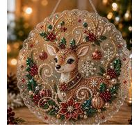 Pearl Diamond Art Kit 3D Beads Suncatcher Window Wall Decor (#F 8in)