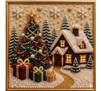 Pearl Diamond Art Kit 3D Beads Suncatcher Window Wall Decor (#I 8in)