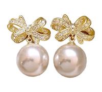 Pearl Earrings, Elegant Silver Earrings, 0.94x0.67 Inches Creative Fashion Accessory, Trendy Design, Jewel Drop Earring for Parties, Festivals, Travel, Holidays, and Everyday Wear